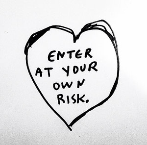 picture saying enter at your own risk