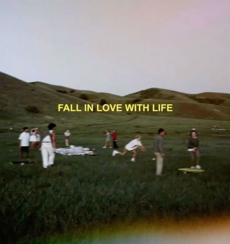 image saying fall in love with life